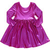 Girls Lame Steph Dress, Red Pink Shimmer - Dresses - 1 - thumbnail