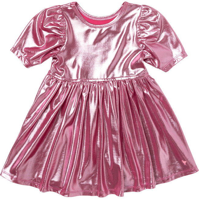 Girls Lame Laurie Dress, Pink