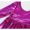 Girls Lame Steph Dress, Red Pink Shimmer - Dresses - 2