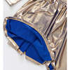 Girls Lame Steph Dress, Blue Gold Shimmer - Dresses - 2