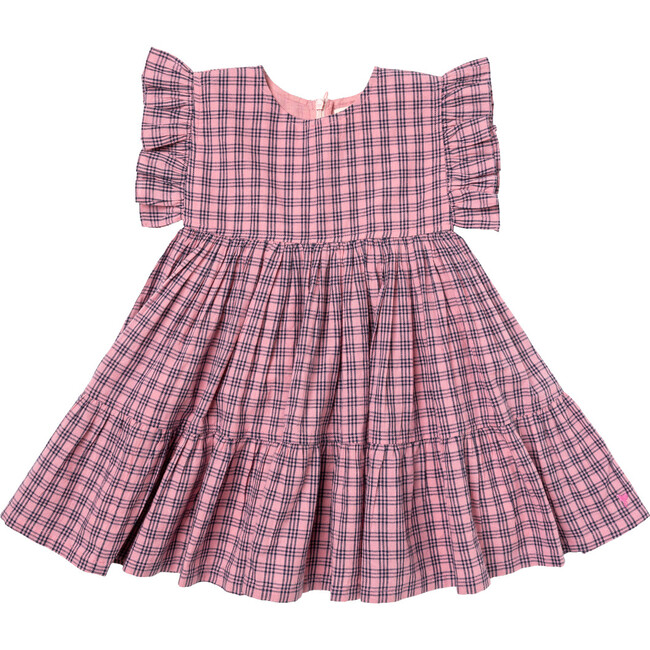 Girls Kit Dress,  Pink and Navy Plaid