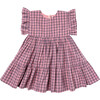 Girls Kit Dress,  Pink and Navy Plaid - Dresses - 1 - thumbnail