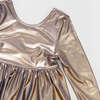 Girls Lame Steph Dress, Blue Gold Shimmer - Dresses - 3