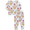 Kids Bamboo PJ Set, Pink Dandelions - Pajamas - 1 - thumbnail