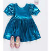 Girls Lame Laurie Dress, Blue - Dresses - 3