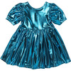 Girls Lame Laurie Dress, Blue - Dresses - 4