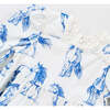 Girls Charlie Dress, Blue Horses - Dresses - 3