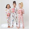 Kids Bamboo PJ Set, Pink Popcorn - Pajamas - 4
