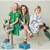 Girls Charlie Dress, Blue Horses - Dresses - 4