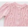 Girls Cable Constance Sweater- Dusty Rose - Cardigans - 3
