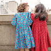 Girls Evelyn Dress, Blue Dandelion - Dresses - 4
