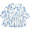 Girls Charlie Dress, Blue Horses - Dresses - 6