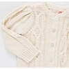Girls Cable Constance Sweater, Cream - Cardigans - 3