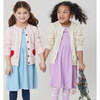 Girls Cable Constance Sweater, Cream - Cardigans - 4