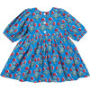 Girls Evelyn Dress, Blue Dandelion - Dresses - 6