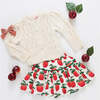 Girls Cable Constance Sweater, Cream - Cardigans - 5
