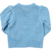 Girls Cable Constance Sweater, Dusty Blue - Cardigans - 7