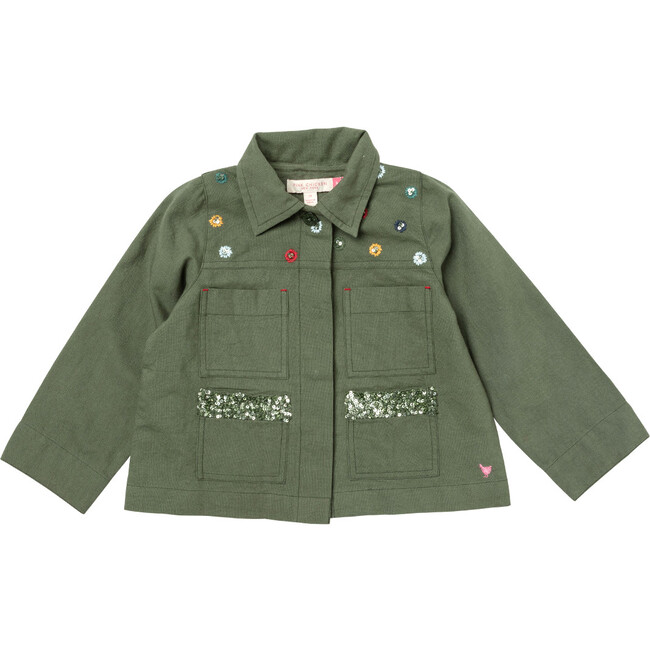 Girls Army Jacket, Four Leaf Clover