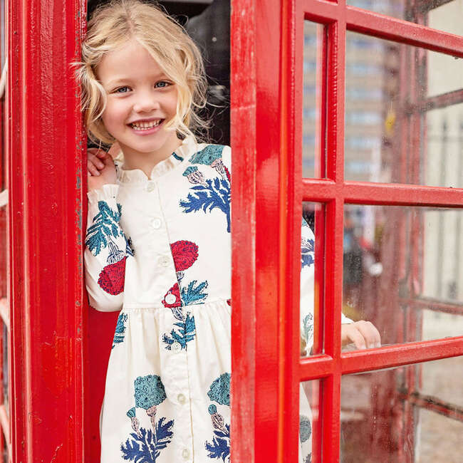 Girls Autumn Dress, Classic Marigold - Dresses - 2