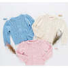 Girls Cable Constance Sweater, Cream - Cardigans - 6