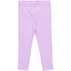 Girls Organic Rib Legging, Lavender - Leggings - 1 - thumbnail