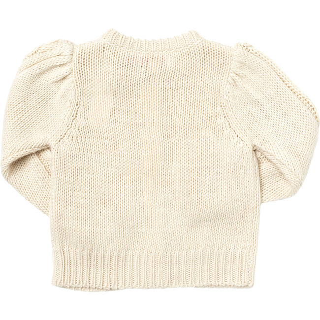 Girls Cable Constance Sweater, Cream - Cardigans - 7