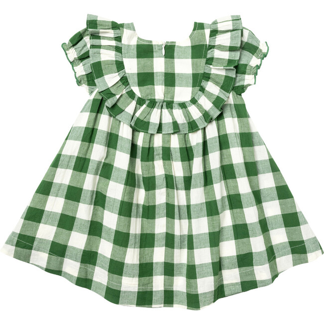 Girls Brayden Ruffle Dress, Juniper Gingham - Dresses - 7
