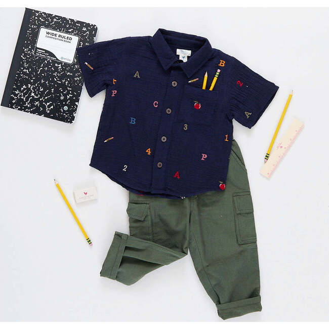 Boys Jack Shirt, Alphabet Embroidery - Shirts - 5