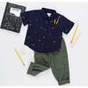 Boys Jack Shirt, Alphabet Embroidery - Shirts - 5