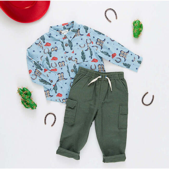 Boys Pull-On Pant, Four Leaf Clover - Pants - 6