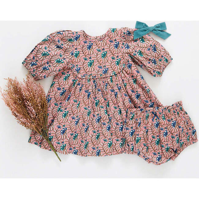 Baby Girls Rowan Dress Set, Mauveglow Vine Floral - Dresses - 3