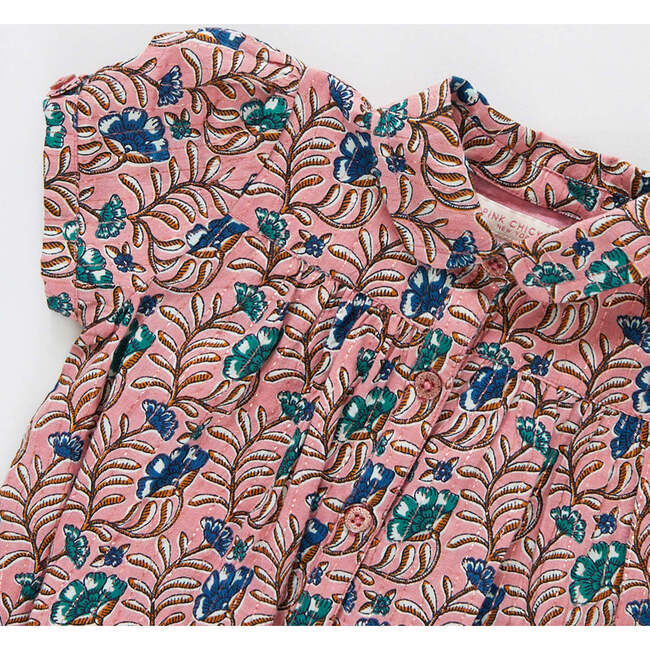 Baby Girls Petal Collar Bodysuit- Mauveglow Vine Floral - Bodysuits - 2