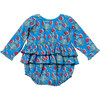 Baby Girls Heidi Bubble, Blue Dandelion - Onesies - 1 - thumbnail