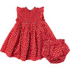 Baby Girls Stevie Dress Set, Tiny Red Roses - Dresses - 6