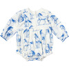 Baby Girls Charlie Bubble, Blue Horses - Onesies - 1 - thumbnail