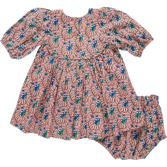 Baby Girls Rowan Dress Set, Mauveglow Vine Floral - Dresses - 4