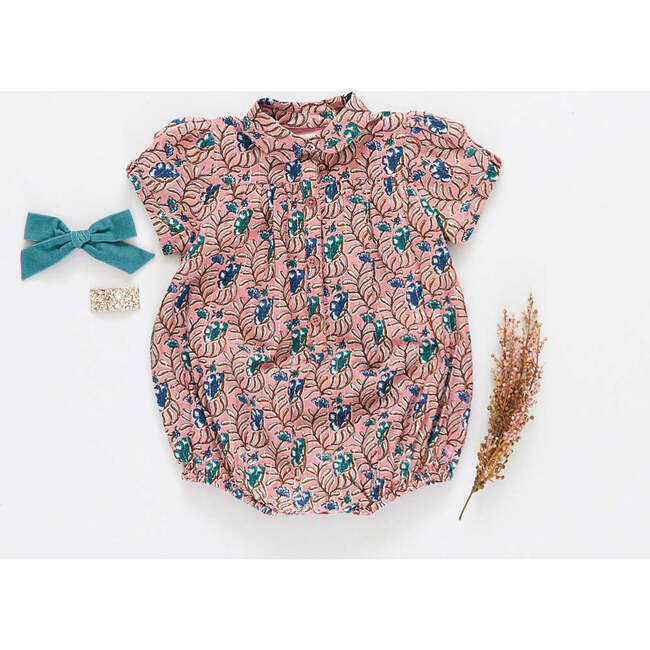 Baby Girls Petal Collar Bodysuit- Mauveglow Vine Floral - Bodysuits - 3