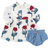 Baby Girls Autumn Dress Set, Classic Marigold - Dresses - 1 - thumbnail