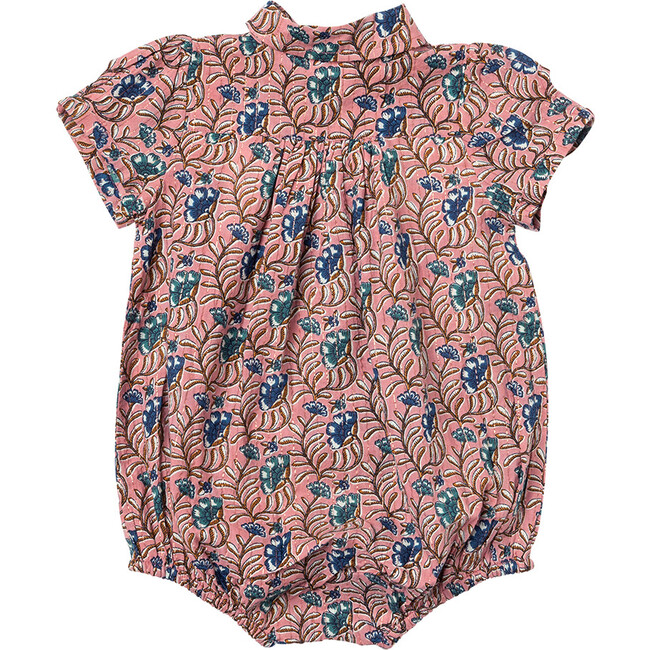 Baby Girls Petal Collar Bodysuit- Mauveglow Vine Floral - Bodysuits - 4