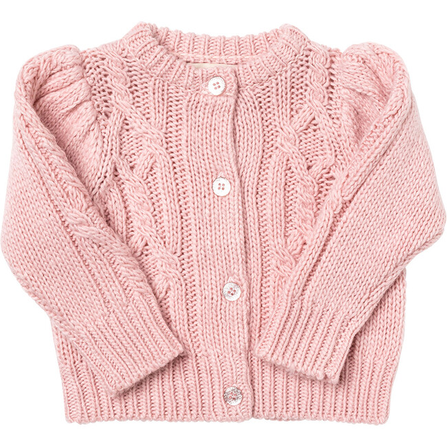 Baby Girls Cable Constance Sweater, Rose