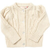 Baby Girls Cable Constance Sweater, Cream - Sweaters - 1 - thumbnail
