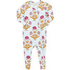 Baby Bamboo Romper, Pink Dandelions - Pajamas - 1 - thumbnail