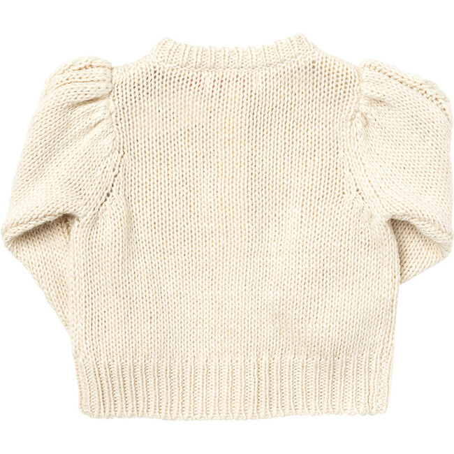 Baby Girls Cable Constance Sweater, Cream - Sweaters - 4