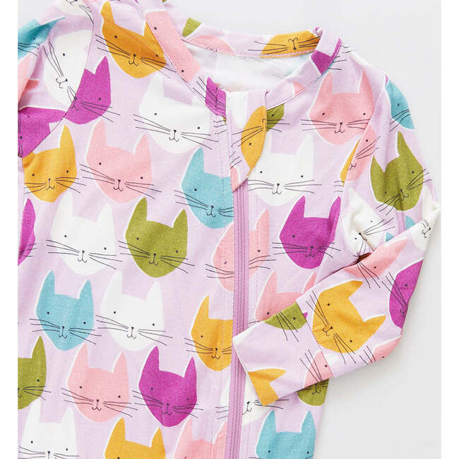 Baby Bamboo Romper, Multi Cats - Pajamas - 3