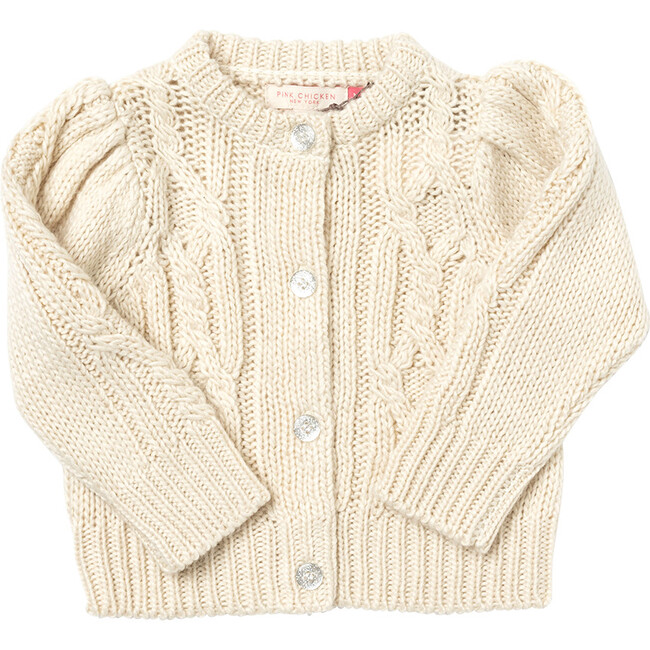 Baby Girls Cable Constance Sweater, Rose - Sweaters - 5