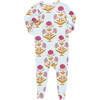 Baby Bamboo Romper, Pink Dandelions - Pajamas - 5