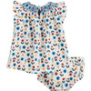 Baby Fatima Smocked Yoke Dress with Bloomer, Cream Floral - Dresses - 2