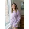 Janann Women's Sweatshirt Short Set, Rock Stars - Loungewear - 3