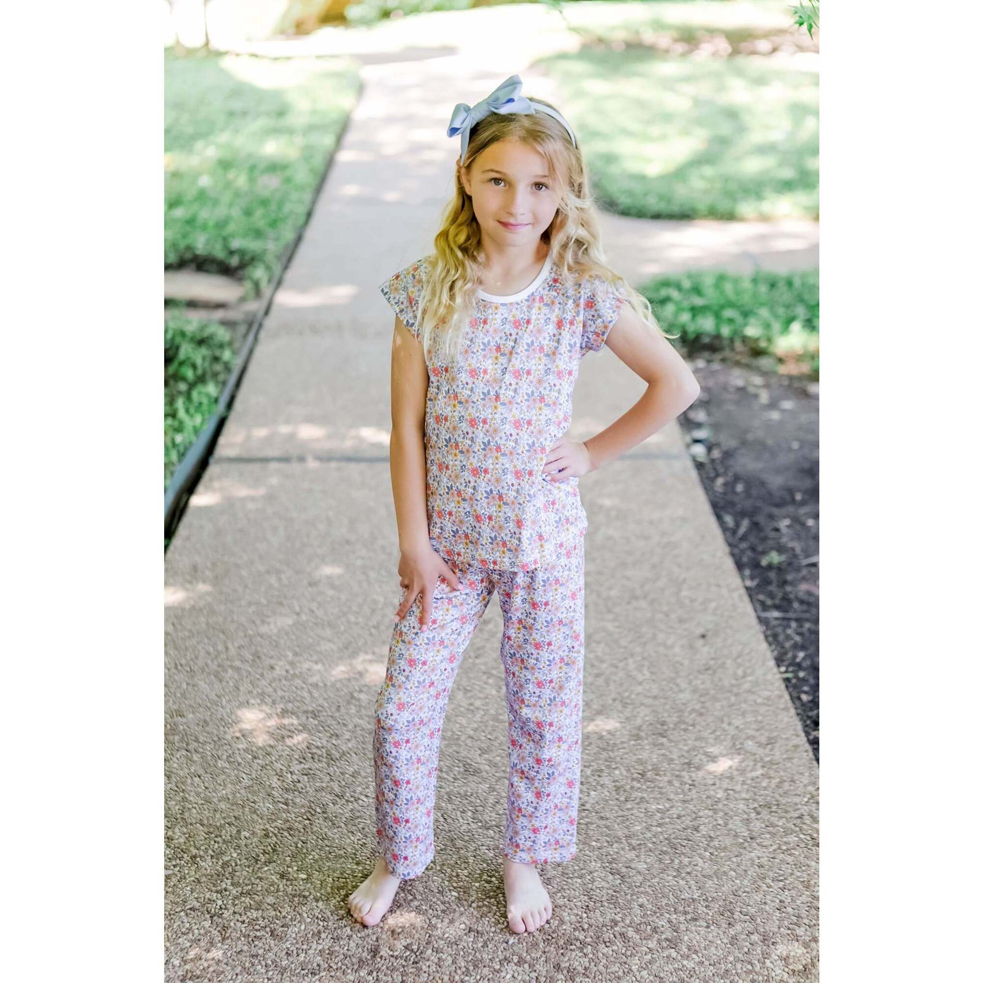 Molly Girls' Pant Set, Falling For Floral - Lila + Hayes Swim