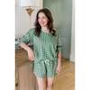 Anna Women's Longsleeve Top Short Set, Deer & Antlers - Loungewear - 3